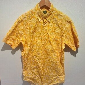 Vibrant Yellow Casual Button Down Shirt